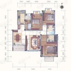 正荣大湖之都4室2厅2卫户型图