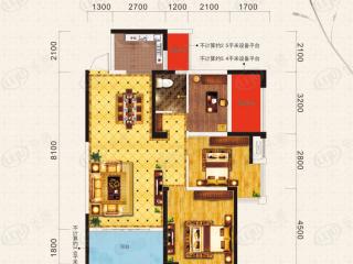 平乐碧桂园16号楼B1\'四号房户型户型图