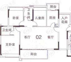 越秀·滨海珺城15栋02单位户型图