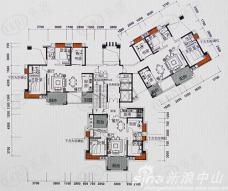 远洋城世界观3室2厅2卫户型图