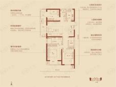 中国铁建万科翡翠国际3室2厅2卫户型图