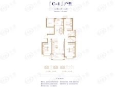 中景华庭C区C-1户型户型图