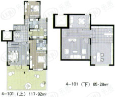 臻藏元一新苑房型: 复式;  面积段: 115.82 －284.9 平方米;户型图