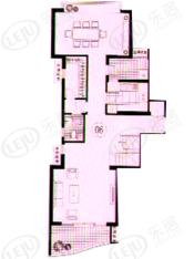 瑞虹新城二期二房型: 复式;  面积段: 150 －200 平方米;户型图