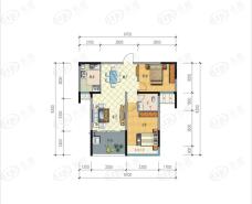 湘水熙园2室2厅1卫户型图