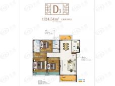 常绿林溪天悦常绿林溪天悦D3户型-2期高层户型图