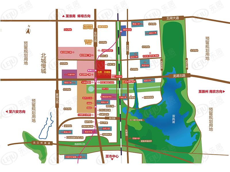 长丰县左能泰和街，地处阜阳北路与龙湖路交口东北角毗邻地铁S1号线周边，均价约32000/平米。
