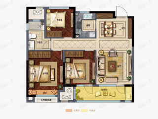 富甲小区A1户型户型图