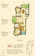 萬豐·香樟公馆3室2厅2卫户型图