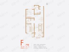 邢台富力城2室2厅1卫户型图