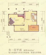 君临山水B1户型负一层平面图户型图