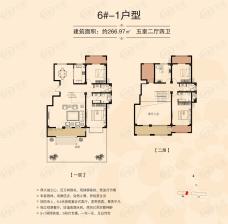 物华国际二期华府6#-1户型户型图