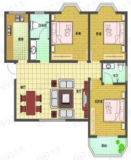 百汇城3室2厅2卫户型图