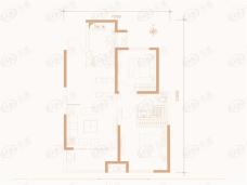 龙腾华府2室2厅1卫户型图