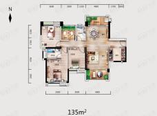 三水雍景园4室2厅2卫户型图