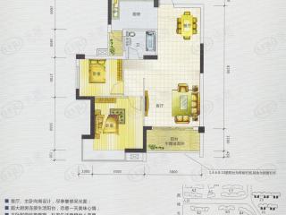 凤凰山水尚境23号楼A/A\'户型(1-11层)户型图