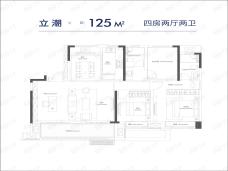 万兴·江海亭川4室2厅2卫户型图