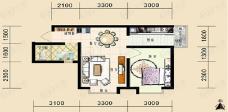 汇丰爱情公寓1室1厅1卫户型图