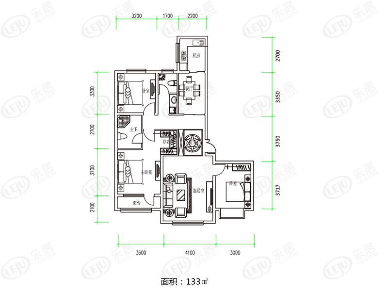 悦溪城户型曝光 户型面积94~137㎡