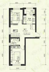 东都公元A户型 2室1厅1卫户型图