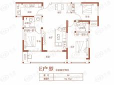 鑫联两相府3室2厅2卫户型图