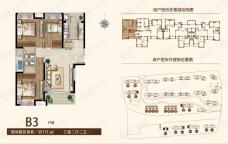 日月光伯爵天地3室2厅2卫户型图