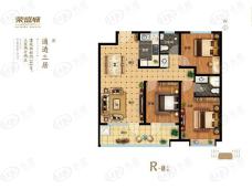 荣盛城3室2厅2卫户型图