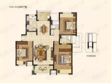 中环国际公寓141~143平户型户型图