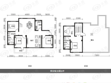 紫金城·东湖左岸洋房Y5-6户型：五室两厅两卫户型图