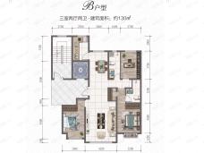 方兴麓城壹号3室2厅2卫户型图