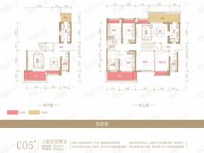 恒大中央广场二期雲門3室5厅4卫户型图