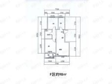 昱海澜湾2室2厅1卫户型图