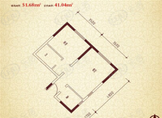 珠江新城1室1厅1卫户型图