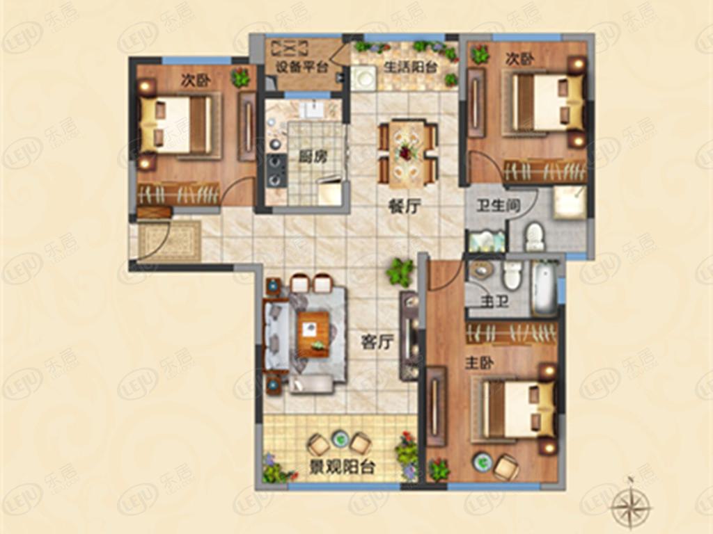 西雅鑫城户型图曝光 起价约4000元/㎡