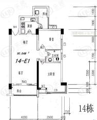 南郡雅园14-E1户型图