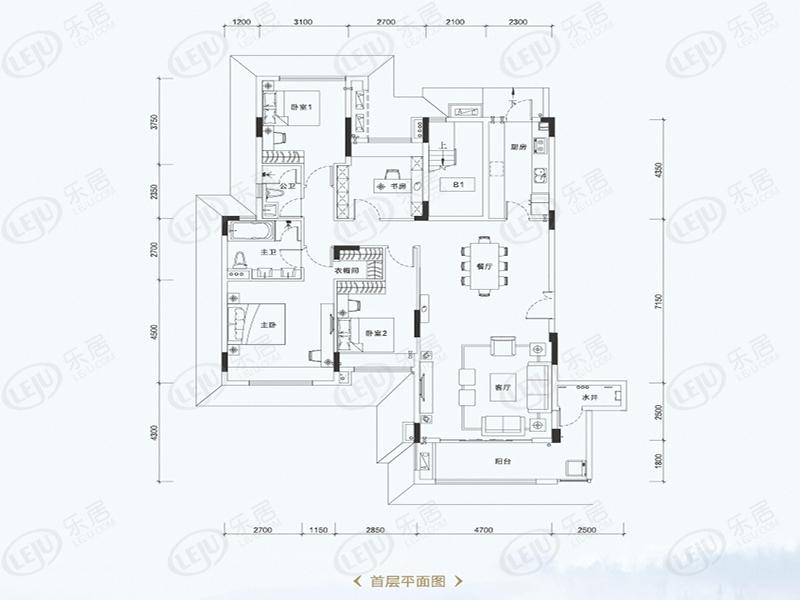 海伦堡·海伦时光五居室户型图解密