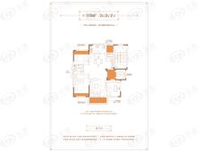 小石城九颂大院3室2厅2卫户型图