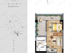 华侨城大理十畝住假区1室1厅1卫户型图