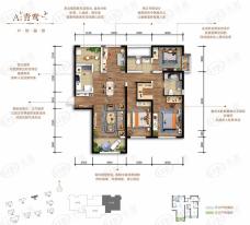 万科公园里4室2厅2卫户型图