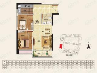 肇庆恒大西江名郡8栋21户型户型图