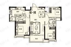 大庆恒大御湖庄园3室2厅2卫户型图