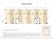中海金玺公馆2室1卫户型图