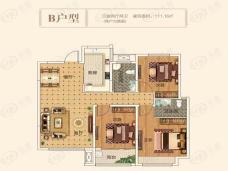 置地御龙花园3室2厅2卫户型图