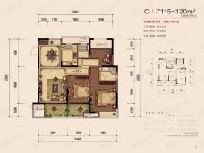 荣盛·富盛名邸3室2厅2卫户型图