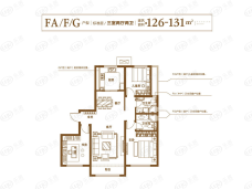 贻成学府世家FA/F/G 126-131户型户型图