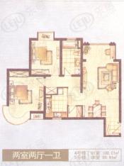 爱家国际大厦房型: 二房;  面积段: 90 －120 平方米;
户型图