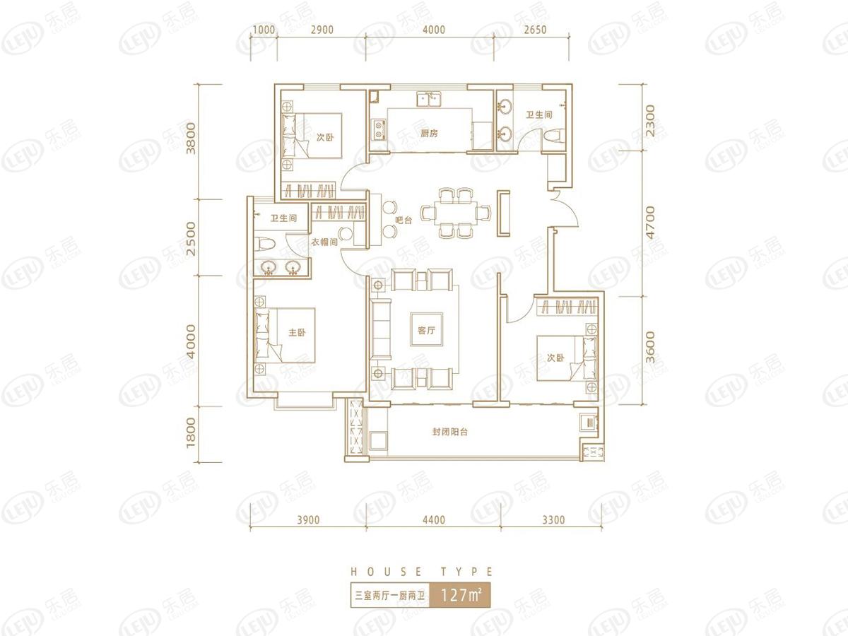 安定谷语春秋 户型建面约93~127㎡