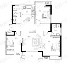 中德岳阳印象3室2厅2卫户型图