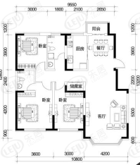 御翠华庭御翠华庭 户型图 3室2厅1卫 127.97平米户型图