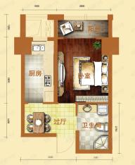 府上和平1室1厅1卫户型图